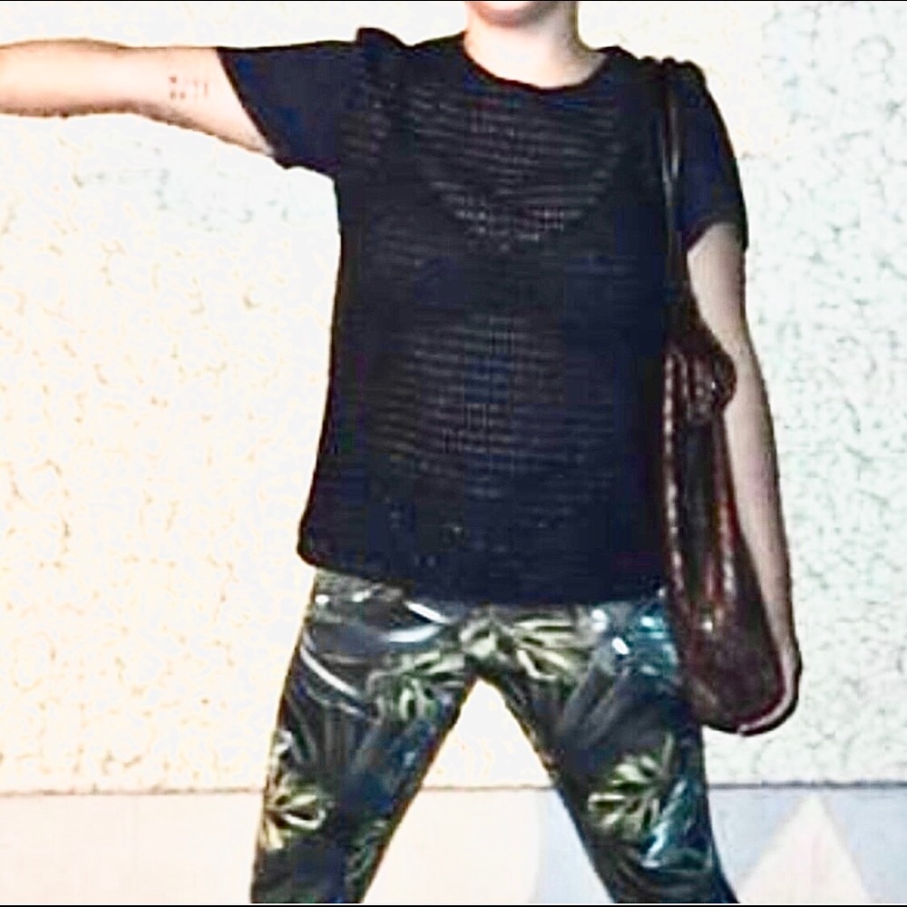 COS Top with Punch-out Pattern, Navy Medium
